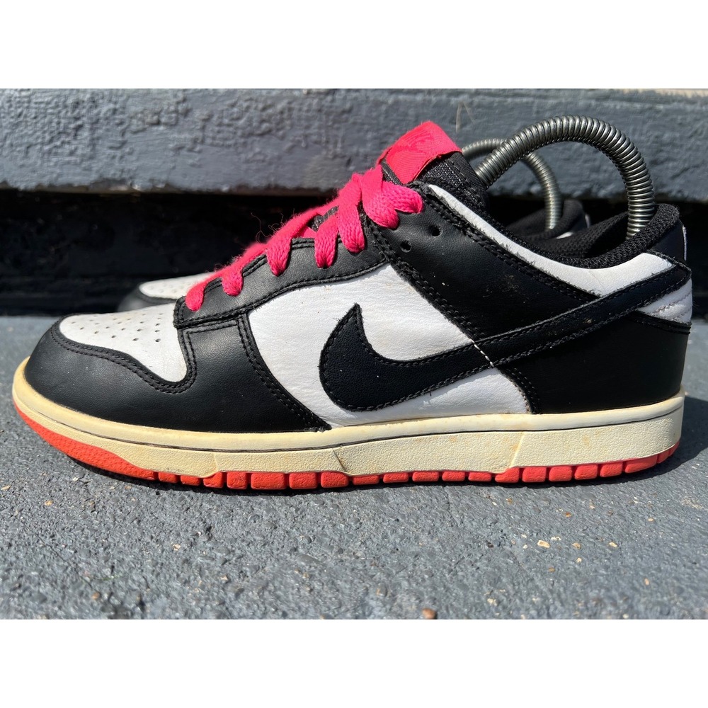 Size 9 Nike Dunk Low - Black, White & Pink Flash